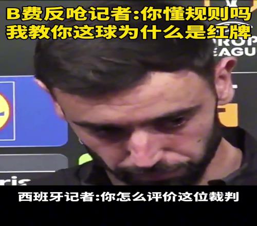 B费犯呛记者:你懂规则吗!要我教教你什么是红牌吗