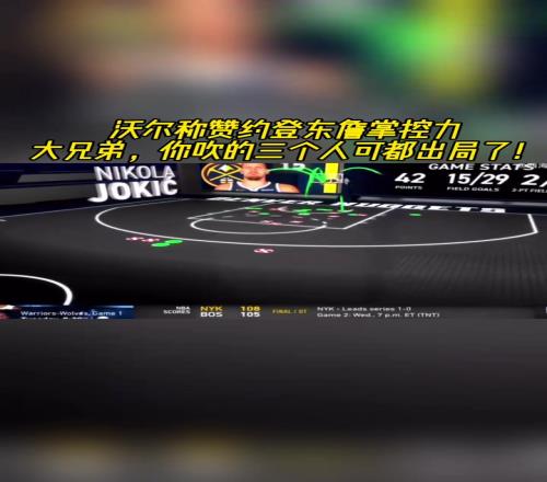 淘汰名單嗎沃爾稱讚約登東詹掌控力其中三人已出局