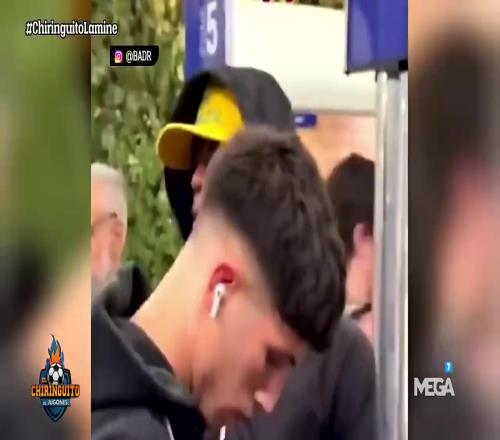 亞馬爾度假歸來在機場被認出，球迷對他喊道：登貝萊金球獎
