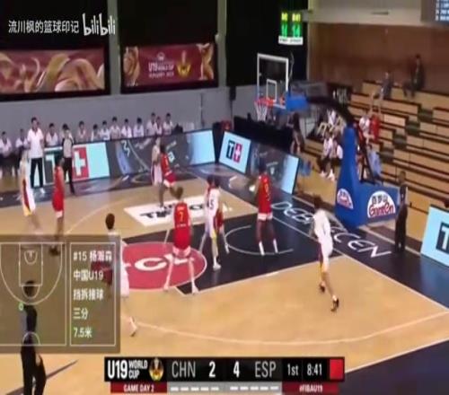 黃金一代！楊瀚森U19世界杯對陣西班牙14分9籃板5帽集錦！