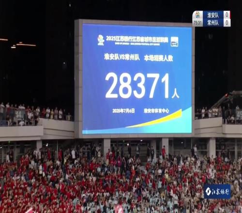 太了“蘇超”淮安vs常州28371名球迷到場觀戰！