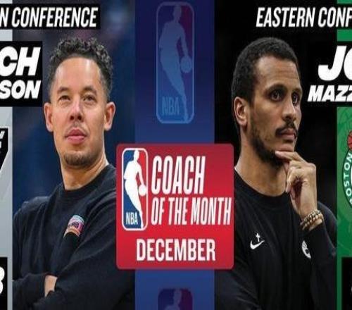 月最佳教練：西部米奇約翰遜東部喬馬祖拉