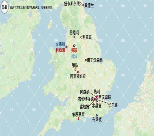 英超地图202526赛季