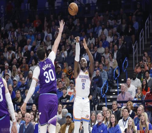 4221，赢得太不光彩！雷霆险胜爵士，亚历山大44分创NBA第1纪录