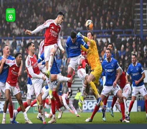 阿森納41淘汰樸茨茅斯，馬丁內(nèi)利帽子戲法，馬杜埃凱失點