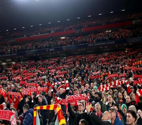 60043人，安菲爾德現(xiàn)場觀眾創(chuàng)利物浦隊史歐戰(zhàn)主場新高