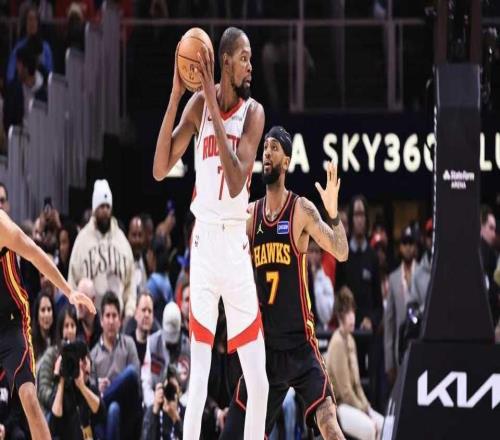 火箭擒4連勝老鷹！杜蘭特31分被肘出血小史密斯3斷5帽申京14中3