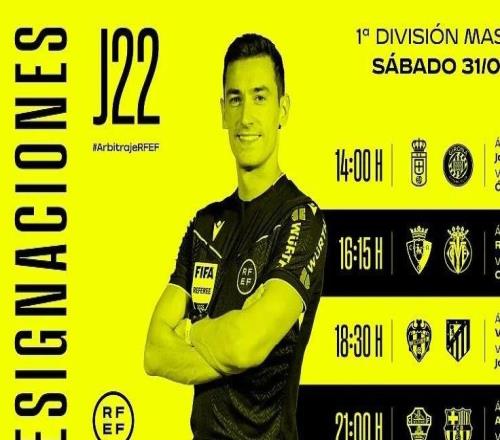 周六西甲裁判：穆尼斯將執(zhí)法巴薩客戰(zhàn)埃爾切