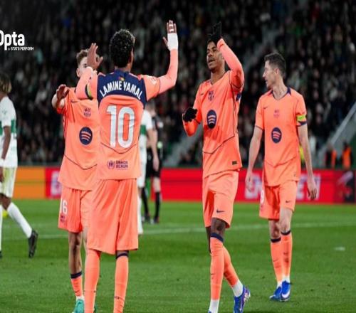 巴薩本賽季6人進(jìn)球上雙，五大聯(lián)賽沒有其他球隊(duì)超過3人上雙