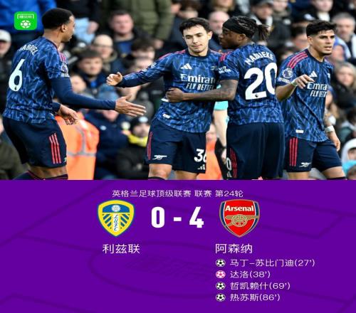 劍南春丨阿森納40利茲聯(lián)，馬杜埃凱助攻+造烏龍，哲凱賴什破門