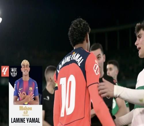 首開記錄+創(chuàng)造8次機(jī)會(huì)，亞馬爾當(dāng)選西甲官方全場最佳球員