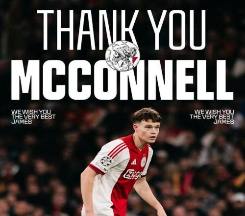 官方：麥康奈爾在阿賈克斯的租借期結(jié)束，將返回利物浦