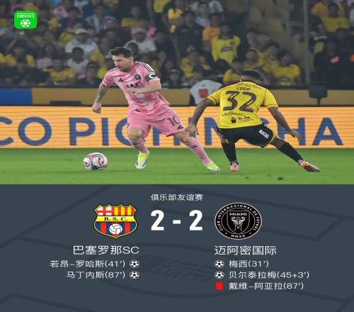 邁阿密國際22巴塞羅那SC，梅西一條龍+助攻，貝爾泰拉梅破門
