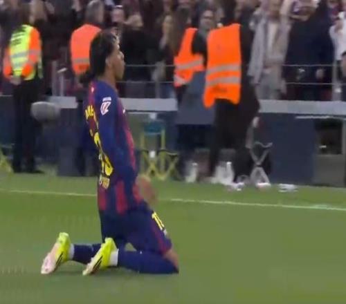 遠射世界波！亞馬爾滑跪慶祝，創(chuàng)西甲單季紀錄，5場連造6球