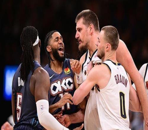 NBA約基奇空砍三雙，掘金、雷霆全場沖突不斷