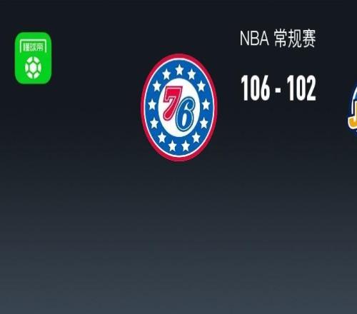 NBA戰(zhàn)報：76人106102爵士，基揚特喬治空砍30分