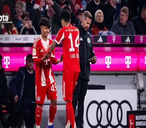 梅孔迎一線隊(duì)首秀，拜仁本賽季德甲使用7名U20球員破紀(jì)錄