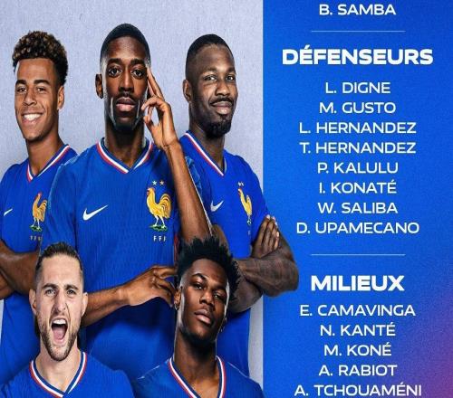 法國(guó)隊(duì)大名單：姆巴佩、登貝萊領(lǐng)銜，奧利塞、杜埃、坎特在列