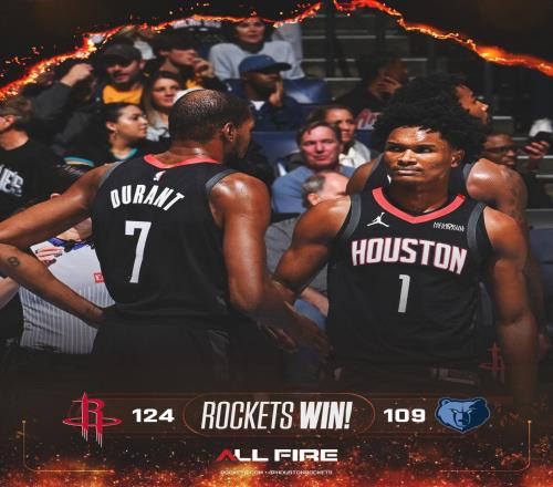 杜蘭特18中5，火箭迎5連勝！申京創(chuàng)NBA歷史第3神跡，阿門28+10+7