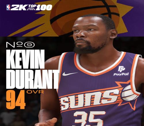 NBA2K25能力值第9名：杜兰特94