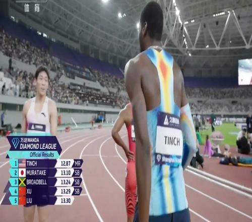 打破刘翔赛会纪录!美国选手科德尔廷奇110m栏跑出12秒87夺冠
