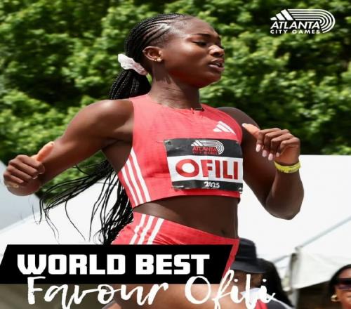 15秒85!奥菲利女子150米打破16秒大关&成首位突破16秒的女选手