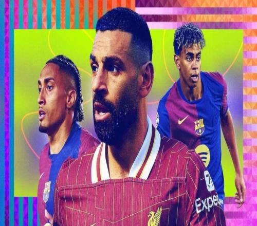 ESPN年度20大邊鋒：薩拉赫最佳，亞馬爾第2，梅西第8&杜埃第14