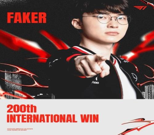 T1祝Faker国际大赛200胜:一直以来都是我们的历史最佳