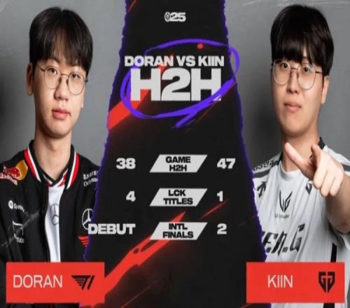 LOL官方发布Doran和Kiin的数据对比:4个LCK冠军vs1个