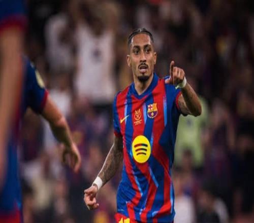 點射破門，拉菲尼亞近10次對陣馬競直接參與8粒進球