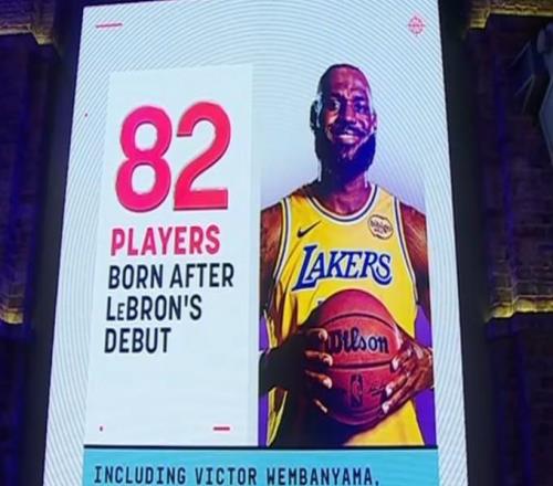 籃球場活化石，文班&弗拉格等82名現(xiàn)役NBA球員生于詹姆斯生涯首秀之后