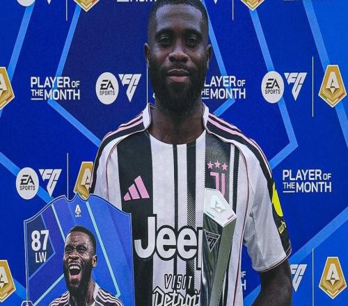 231分鍾打進3球，尤文邊鋒博加領取意甲3月最佳球員獎杯