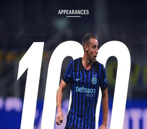 里程碑，弗拉泰西完成了代表國米的第100場比賽