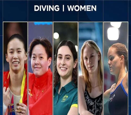 世界泳联年度最佳女子跳水运动员候选:陈芋汐、陈艺文入选