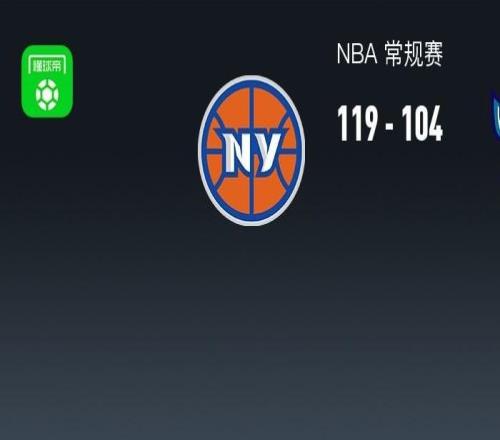 NBA战报：尼克斯119104黄蜂，唐斯35+18+5