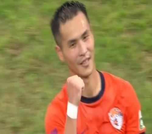 對陣河南隊破門，海牛32歲中場林創益終於斬獲個人中超處子球