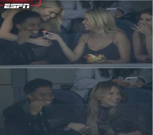 場(chǎng)下“帽子戲法”，恩德里克在伯納烏看臺(tái)有3位美女相伴觀賽