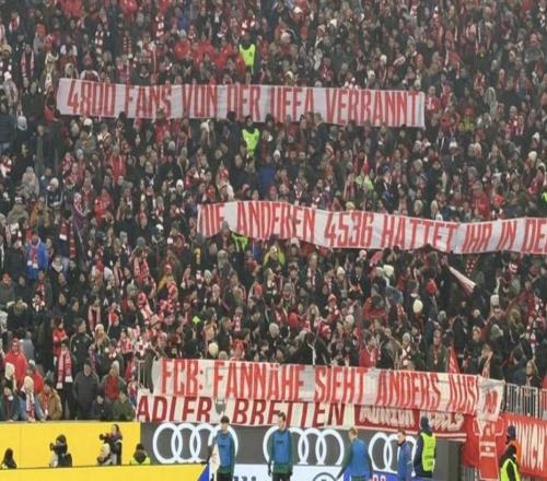 球迷抗议拜仁在欧足联处罚基础上扩大范围：这可不贴近球迷