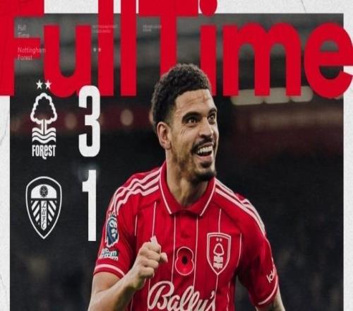 【英超】諾丁漢31利茲，終結(jié)9輪不勝