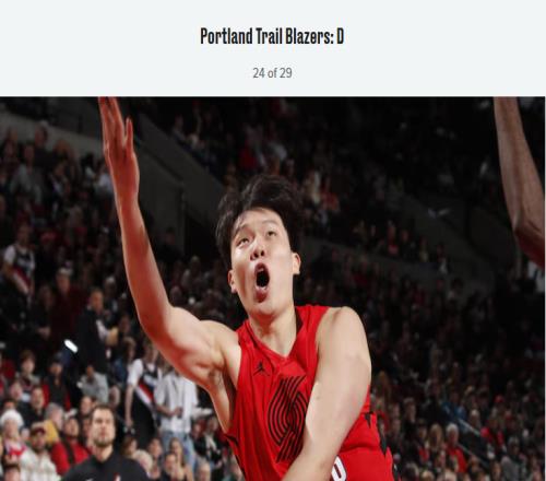 開拓者新秀評級僅為D：楊瀚森始終未躋身輪換樂福在場球隊輸更慘