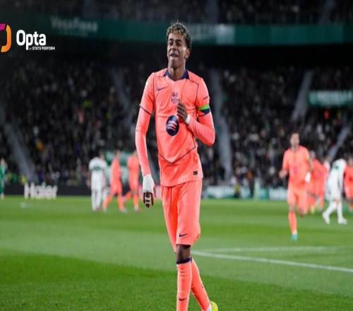 亞馬爾19歲前五大聯賽打入23球，追平姆巴佩保持的本世紀紀錄