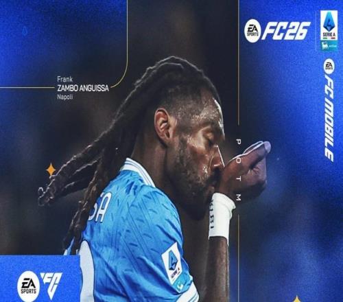 官方：那不勒斯中場安古伊薩當選意甲10月最佳球員