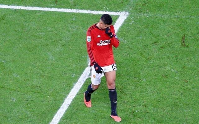 半场结束前取得进球但被罚下,卡塞米罗是曼联在英超赛场上首人