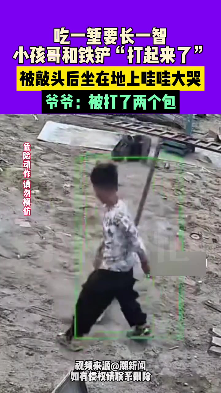 吃一堑要长一智!小孩哥和铁铲打起来了