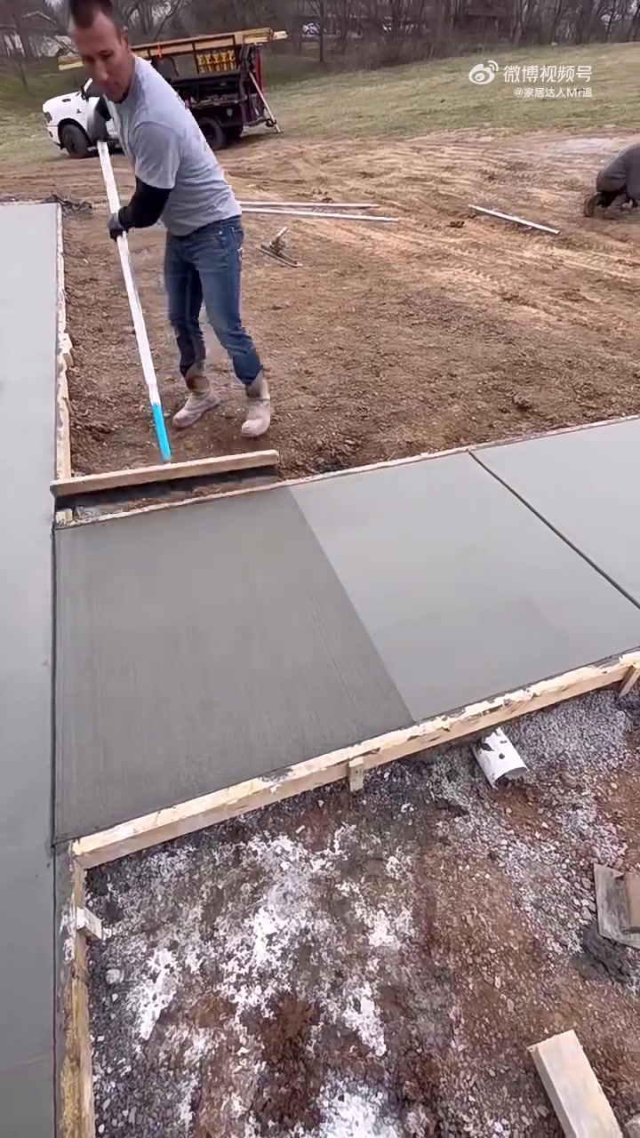 不起眼的水泥路，看老师傅是怎么做出高级感的