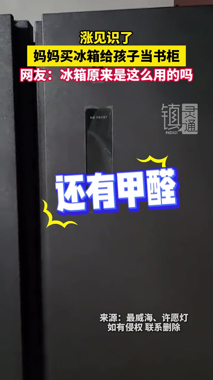 涨见识了！妈妈买冰箱给孩子当书柜