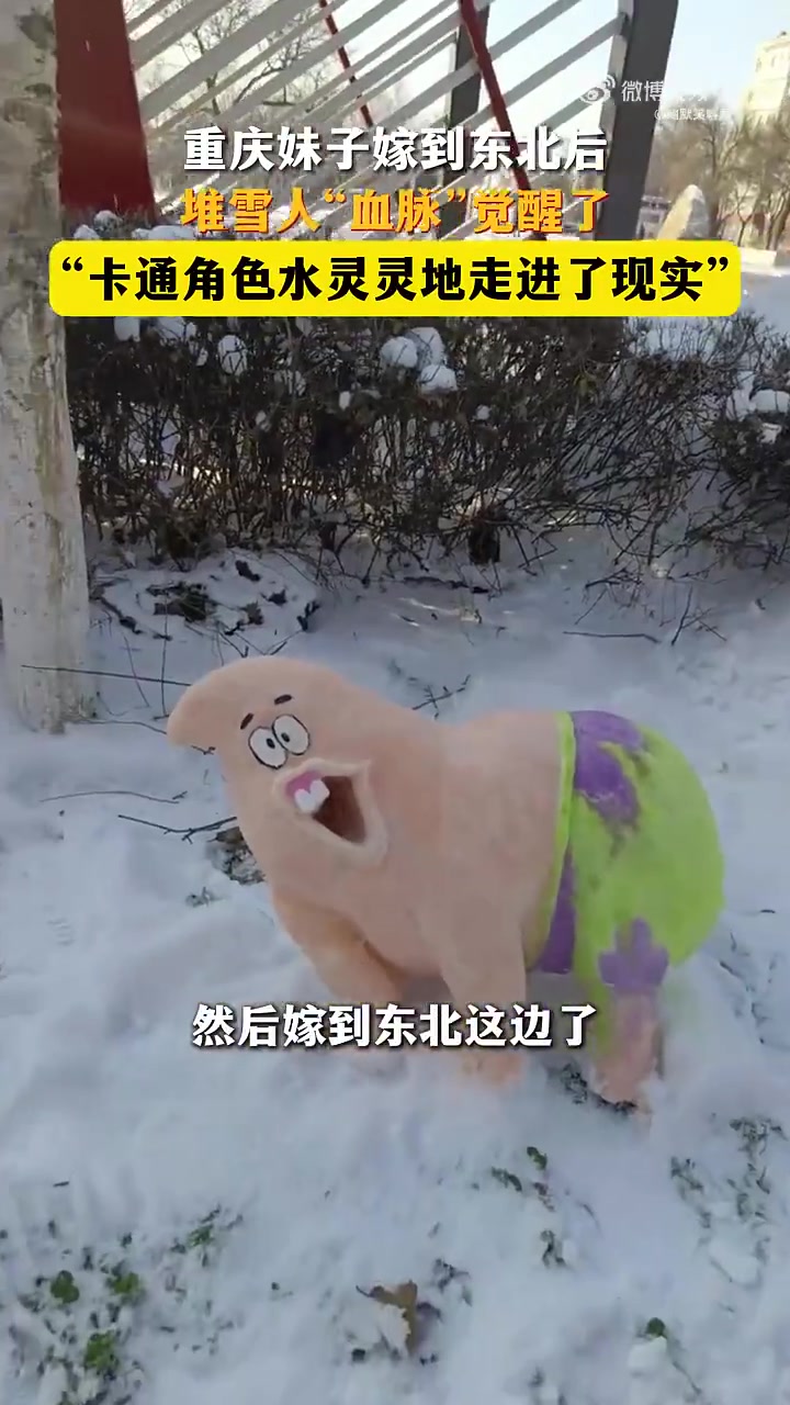 重庆妹子嫁到东北后，堆雪人“血脉”觉醒了
