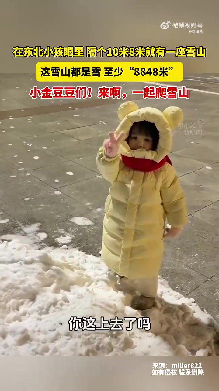 在东北小孩眼里，隔个10米8米就有一座雪山