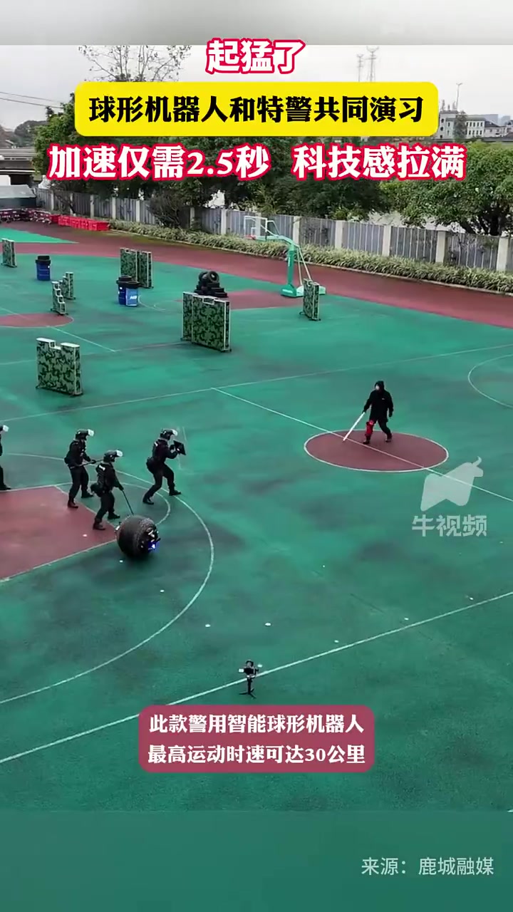 起猛了！球形机器人与特警对抗演习，科技感爆棚！