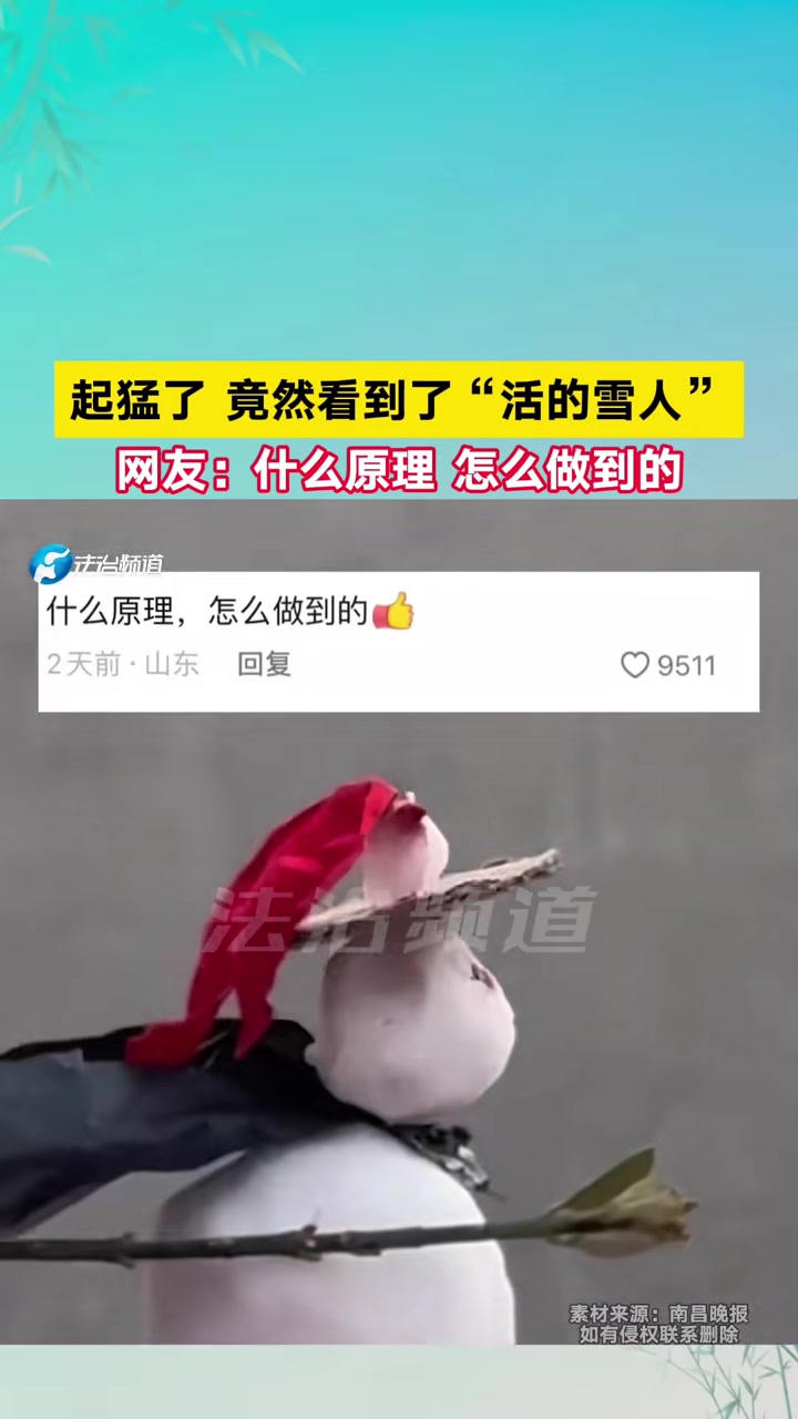 竟然看到了“活的雪人”网友什么原理怎么做到的